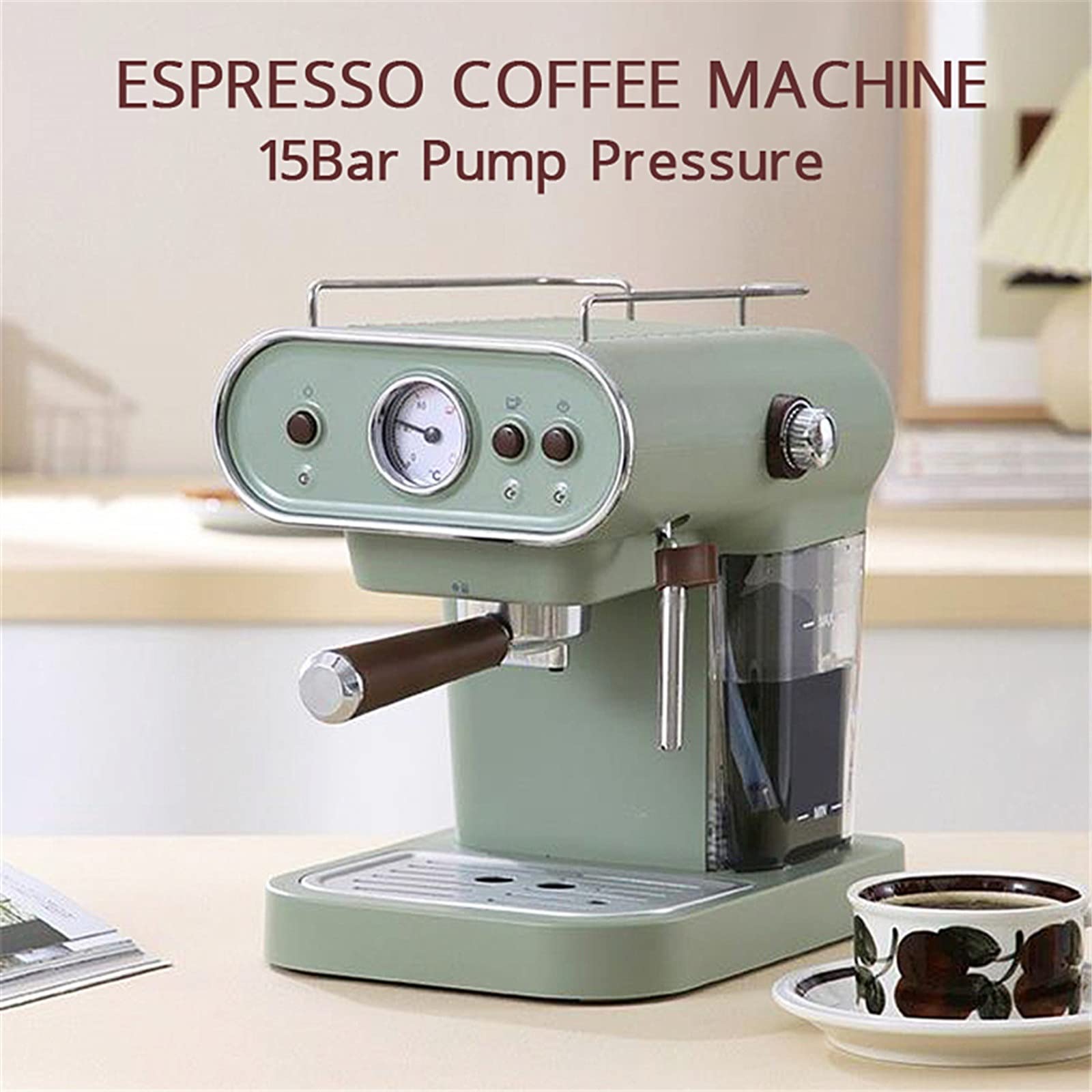 Amazon.co.jp: コーヒーメーカー 15barのエスプレッソメーカーのレトロ